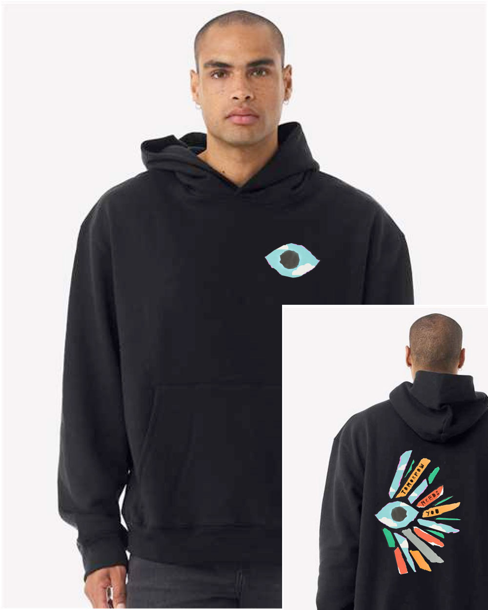 Tomorrow Needs You Eye Black Heavyweight Hoodie